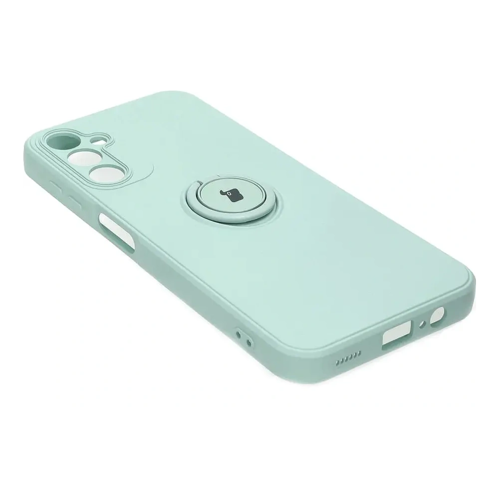 Etui Bizon Case Silicone Ring Sq do Samsung Galaxy A14 4G/5G turkusowe