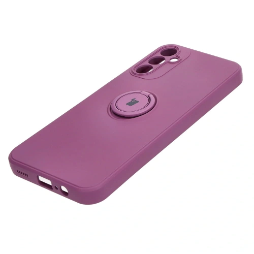 Kup Etui Bizon Case Silicone Ring Sq do Samsung Galaxy A14 4G/5G ciemnofioletowe - BIZ7326 - {ean13} - Sklep Home Screen