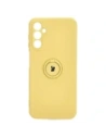 Bizon Case Silicone Ring Sq do Samsung Galaxy A14 4G/5G galben