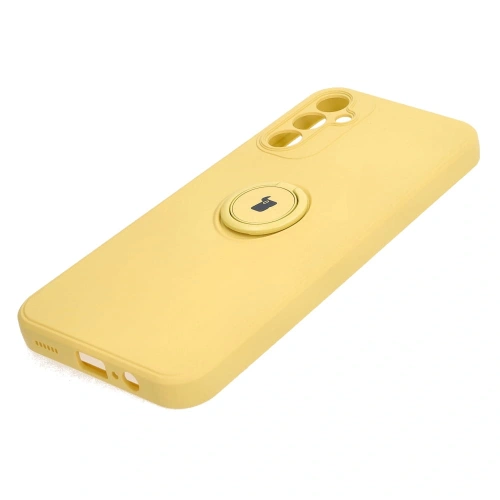 Kup Etui Bizon Case Silicone Ring Sq do Samsung Galaxy A14 4G/5G żółte - BIZ7327 - {ean13} - Sklep Home Screen