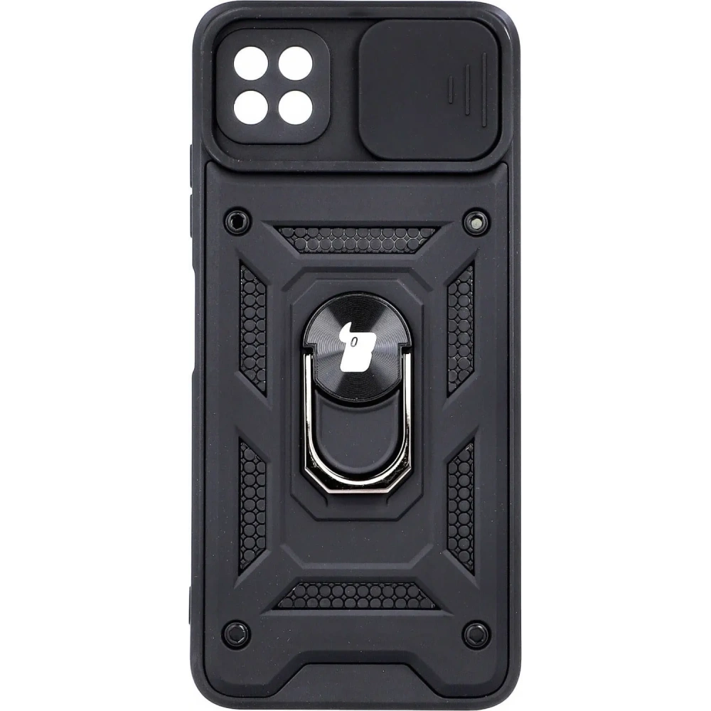 Etui Bizon Case CamShield Ring do Samsung Galaxy A22 5G czarne