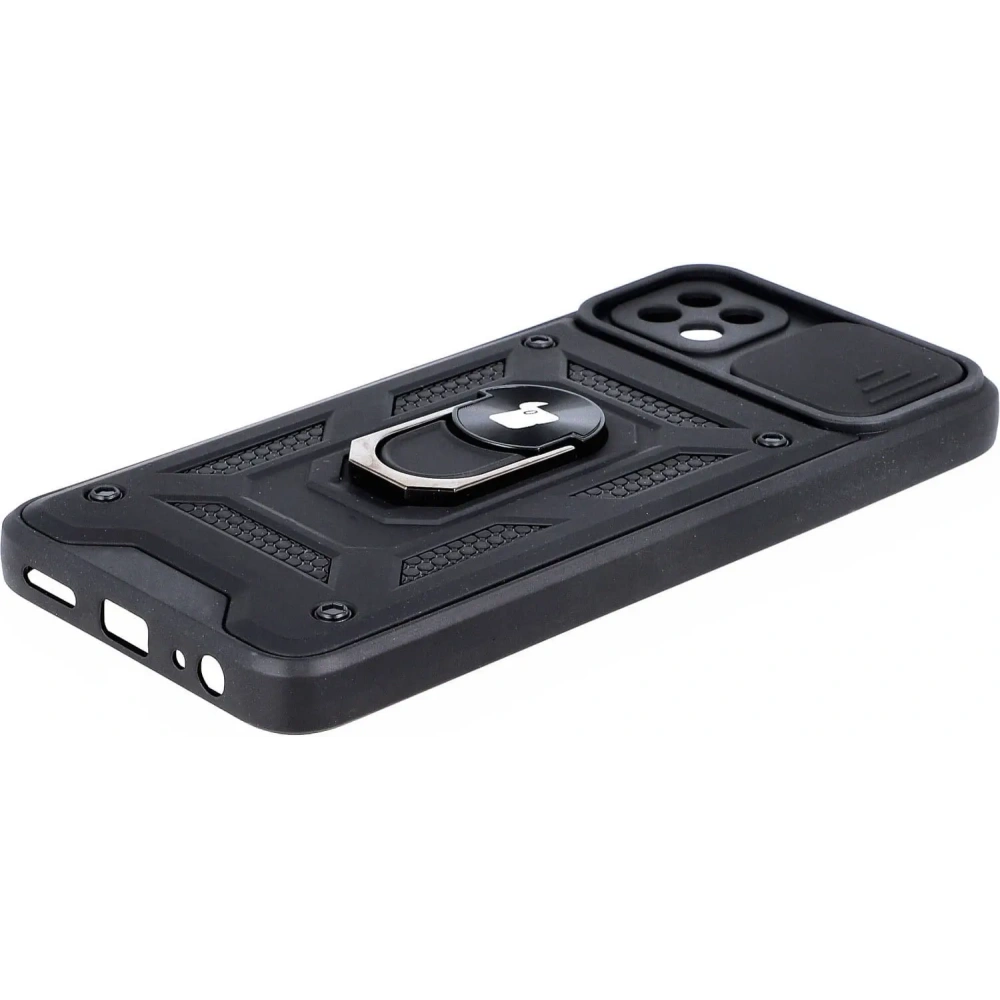 Etui Bizon Case CamShield Ring do Samsung Galaxy A22 5G czarne