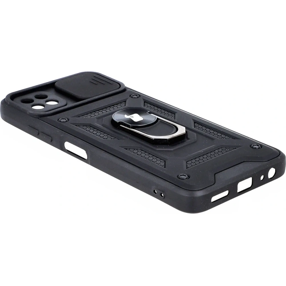 Etui Bizon Case CamShield Ring do Samsung Galaxy A22 5G czarne