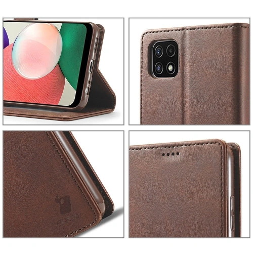 Kup Etui Bizon Case Wallet do Galaxy A22 5G, brązowe - BIZ7339 - {ean13} - Sklep Home Screen