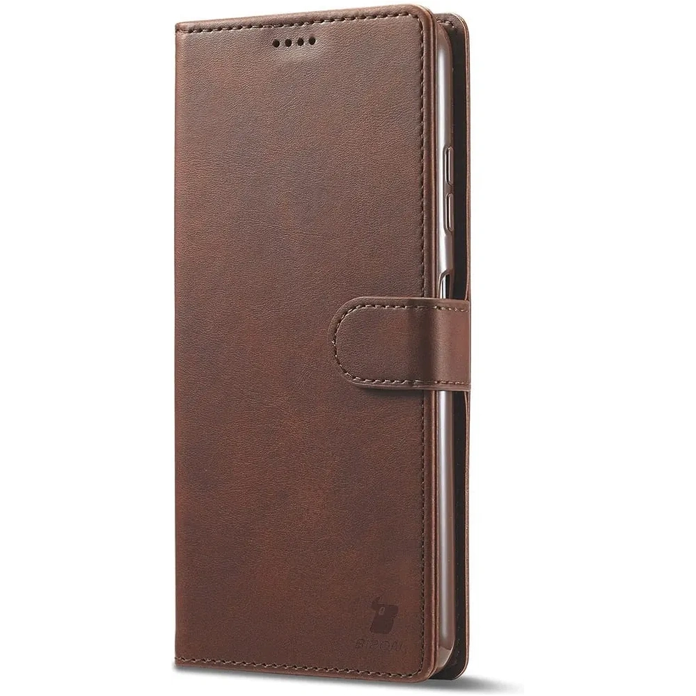 Etui Bizon Case Wallet do Samsung Galaxy A22 5G brązowe