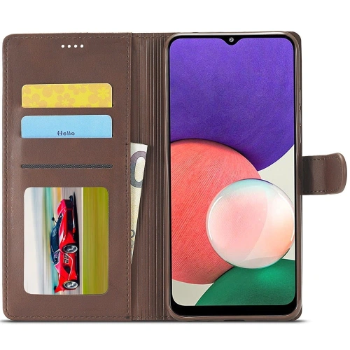 Kup Etui Bizon Case Wallet do Galaxy A22 5G, brązowe - BIZ7339 - {ean13} - Sklep Home Screen