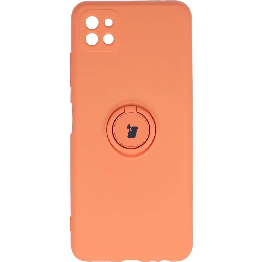 Etui Bizon Case Silicone Ring do Samsung Galaxy A22 5G pomarańczowe