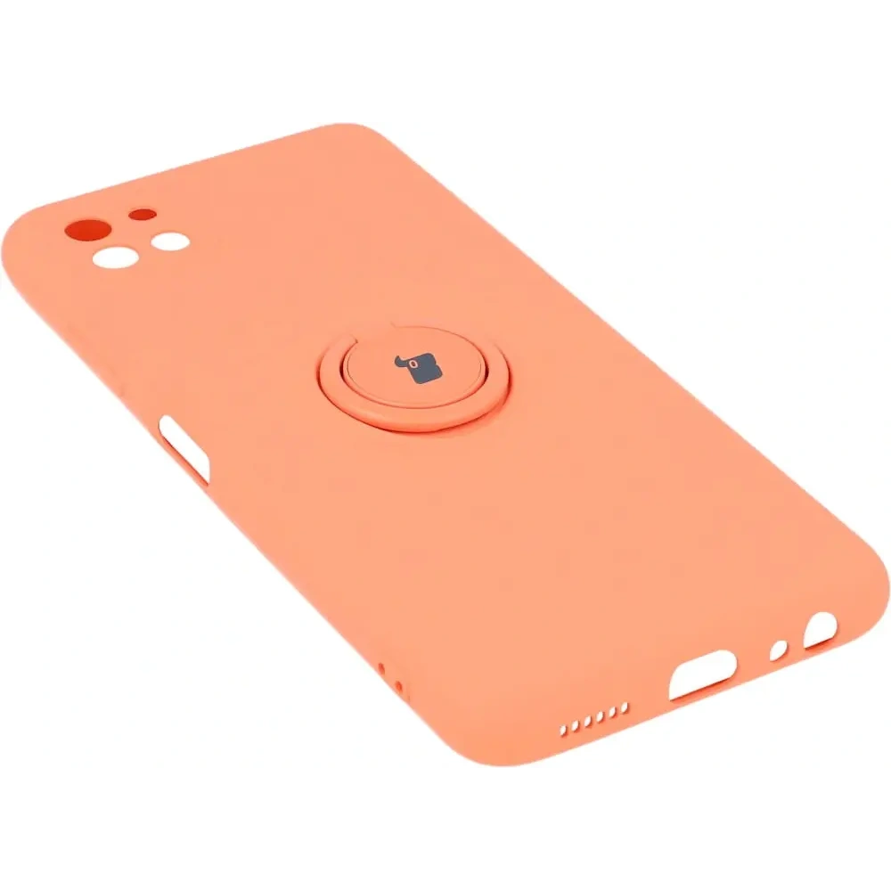 Etui Bizon Case Silicone Ring do Samsung Galaxy A22 5G pomarańczowe