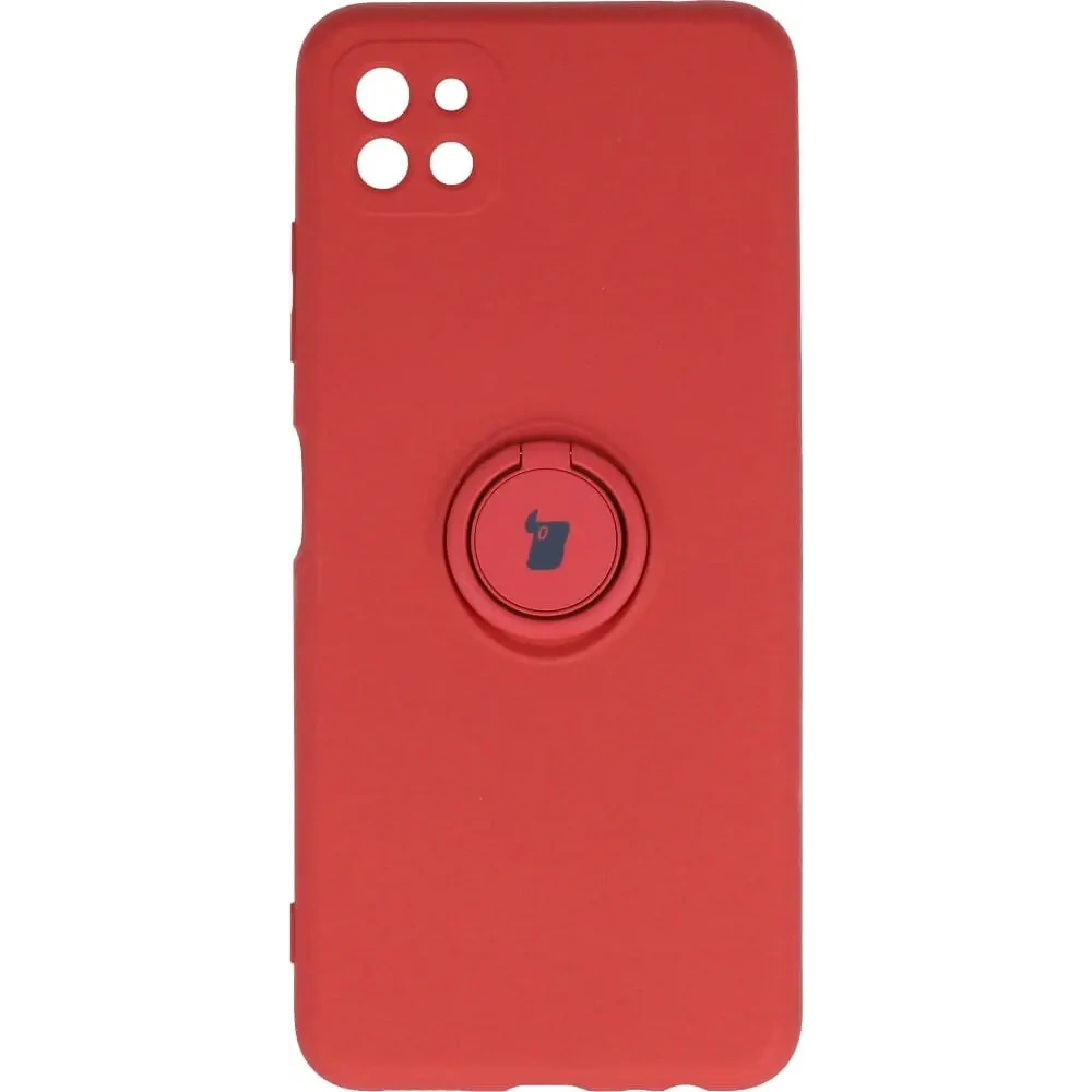 Etui Bizon Case Silicone Ring do Samsung Galaxy A22 5G ciemny róż