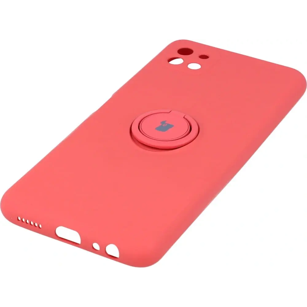 Etui Bizon Case Silicone Ring do Samsung Galaxy A22 5G ciemny róż