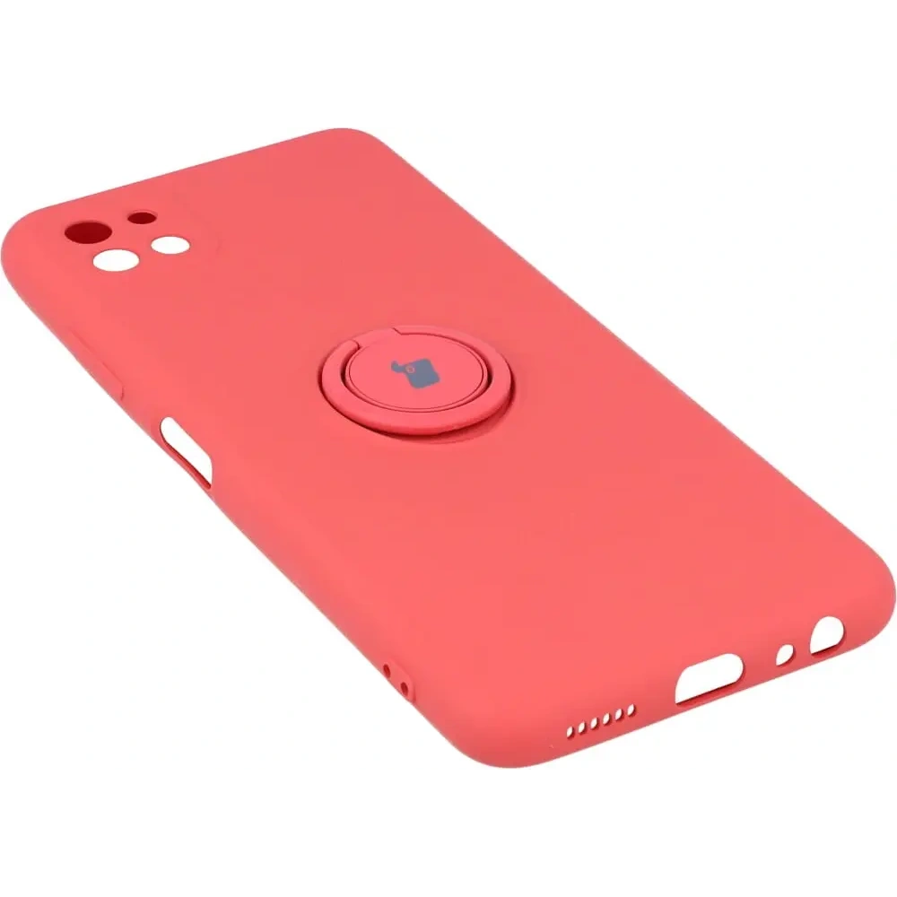 Etui Bizon Case Silicone Ring do Samsung Galaxy A22 5G ciemny róż