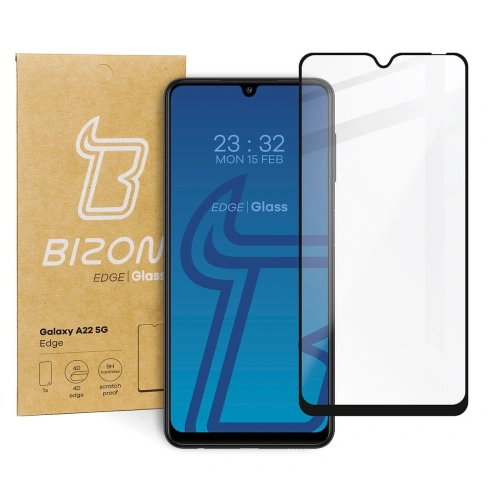 Kup Szkło hartowane Bizon Glass Edge do Galaxy A22 5G, czarne - BIZ7343 - {ean13} - Sklep Home Screen