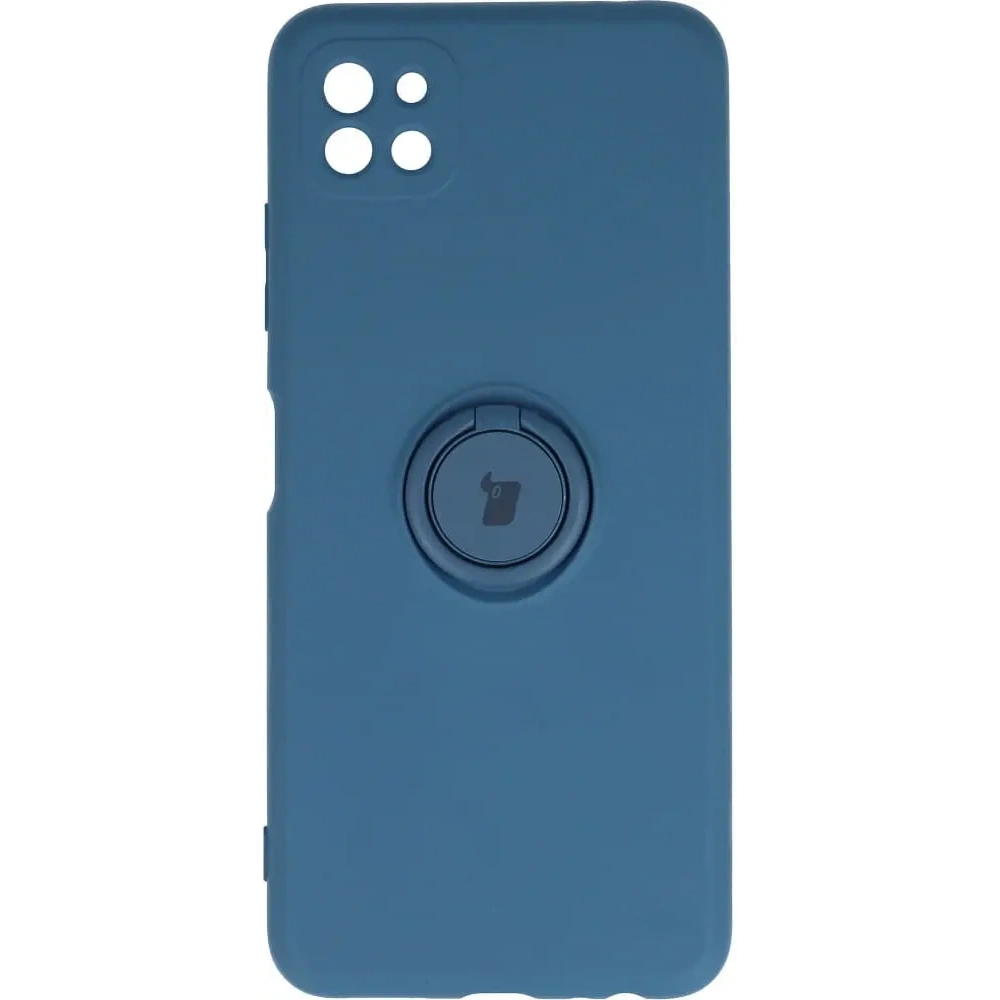 Etui Bizon Case Silicone Ring do Samsung Galaxy A22 5G granatowe