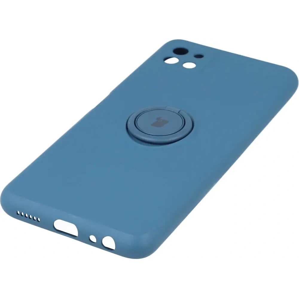 Etui Bizon Case Silicone Ring do Samsung Galaxy A22 5G granatowe