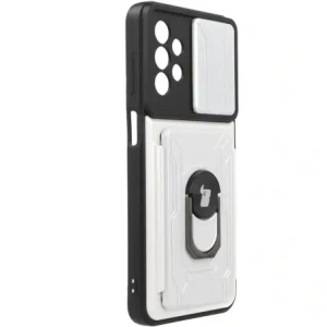 Kup Etui Bizon Case Camshield Card Slot Ring do Galaxy A23 5G / 4G, białe - BIZ7348 - {ean13} - Sklep Home Screen