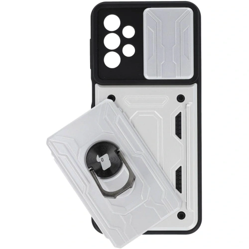Kup Bizon Case Camshield Card Slot Ring Samsung Galaxy A23 5G / 4G alb - BIZ7348 - {ean13} - Sklep Home Screen
