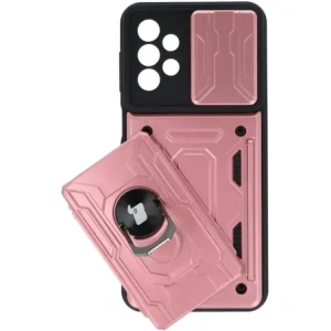 Kup Etui Bizon Case Camshield Card Slot Ring do Samsung Galaxy A23 5G / 4G jasnoróżowe - BIZ7349 - {ean13} - Sklep Home Screen