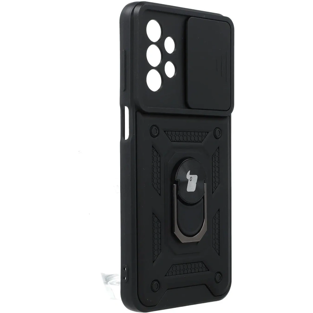 Etui Bizon Case CamShield Ring do Samsung Galaxy A23 5G / 4G czarne