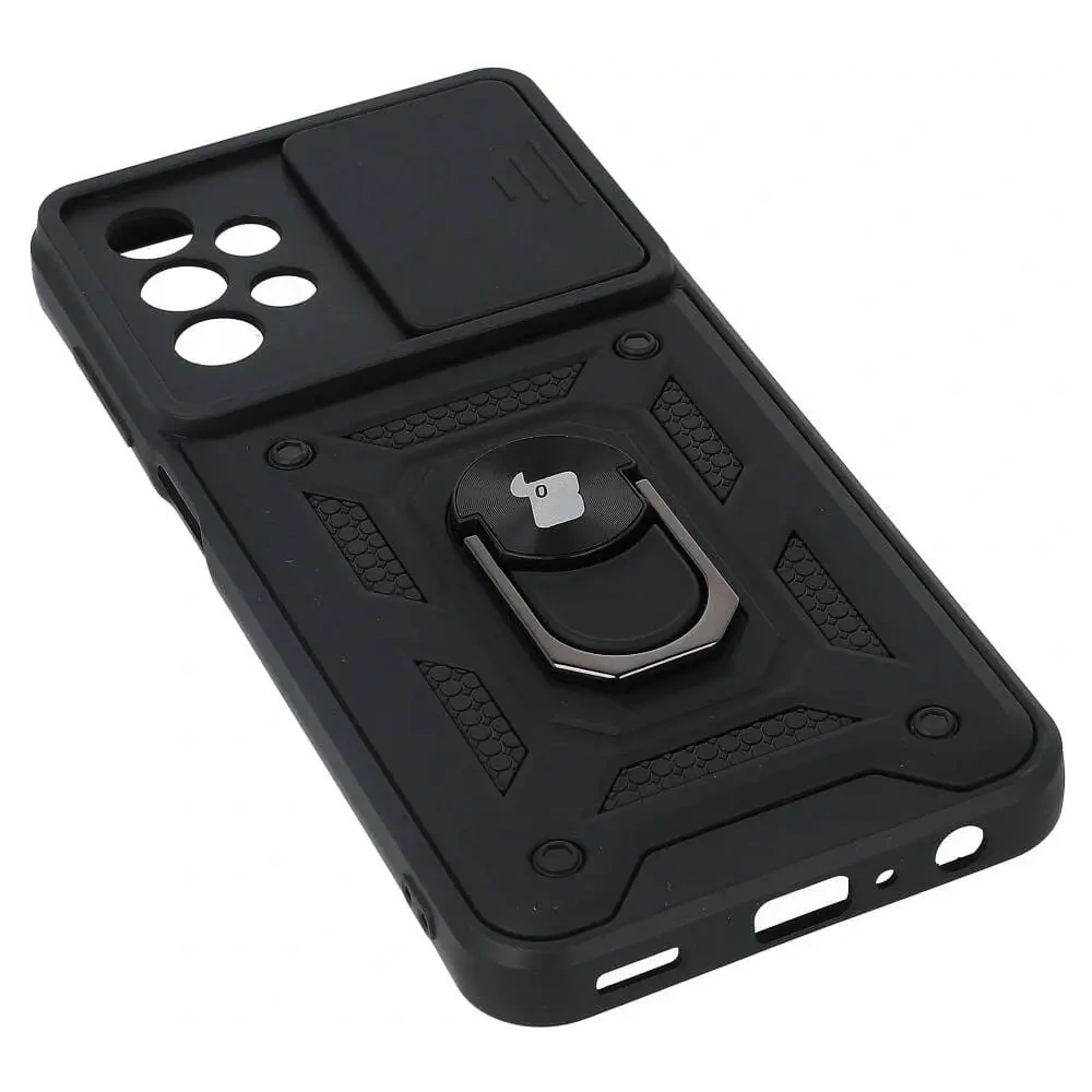 Etui Bizon Case CamShield Ring do Samsung Galaxy A23 5G / 4G czarne