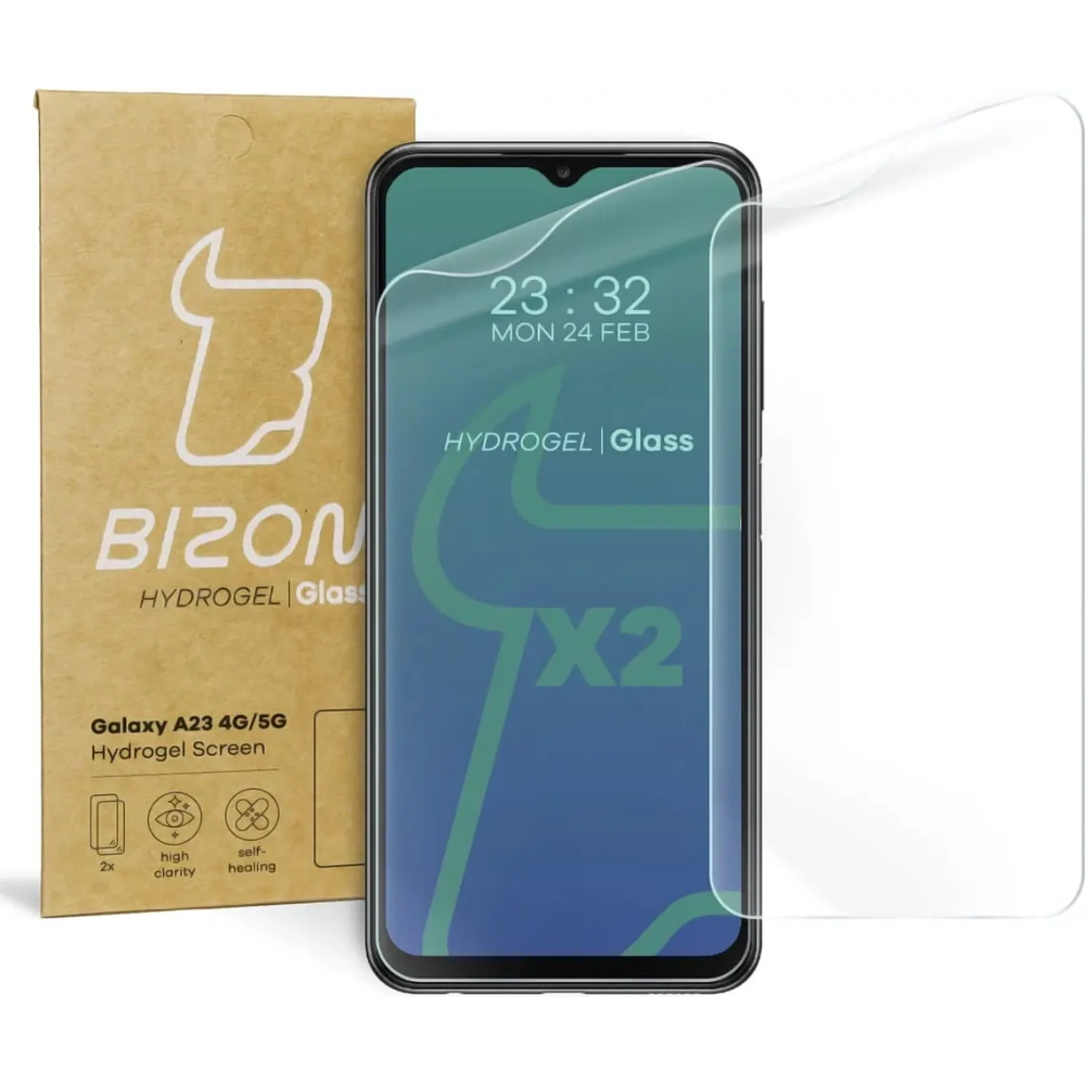Folia hydrożelowa na ekran Bizon Glass Hydrogel do Samsung Galaxy A23 4G / 5G [2 PACK]