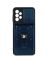 Etui Bizon Case Camshield Card Slot Ring do Galaxy A23 5G / 4G, granatowe