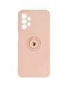 Etui Bizon Case Silicone Ring do Galaxy A23 5G / 4G, jasnoróżowe