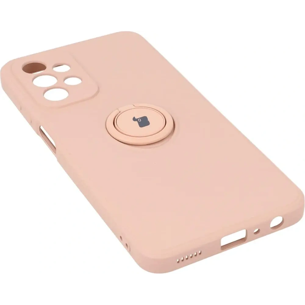 Etui Bizon Case Silicone Ring do Samsung Galaxy A23 5G / 4G jasnoróżowe