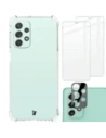 Bizon Case Clear Pack tok + 2x kijelző üveg + lencse üveg Samsung Galaxy A23 5G/4G átlátszó