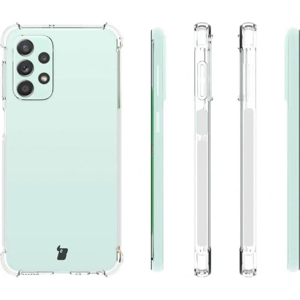 Etui + 2x szkło na ekran + obiektyw Bizon Case Clear Pack do Samsung Galaxy A23 5G/4G przezroczyste