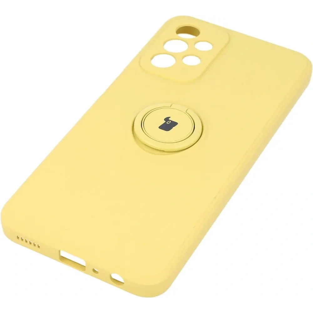 Etui Bizon Case Silicone Ring do Samsung Galaxy A23 5G / 4G żółte