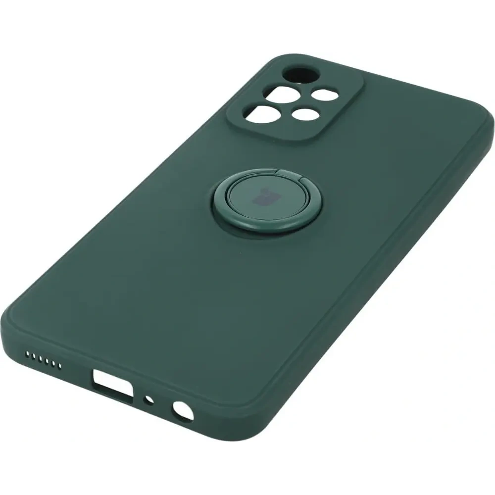 Etui Bizon Case Silicone Ring do Samsung Galaxy A23 5G / 4G ciemnozielone