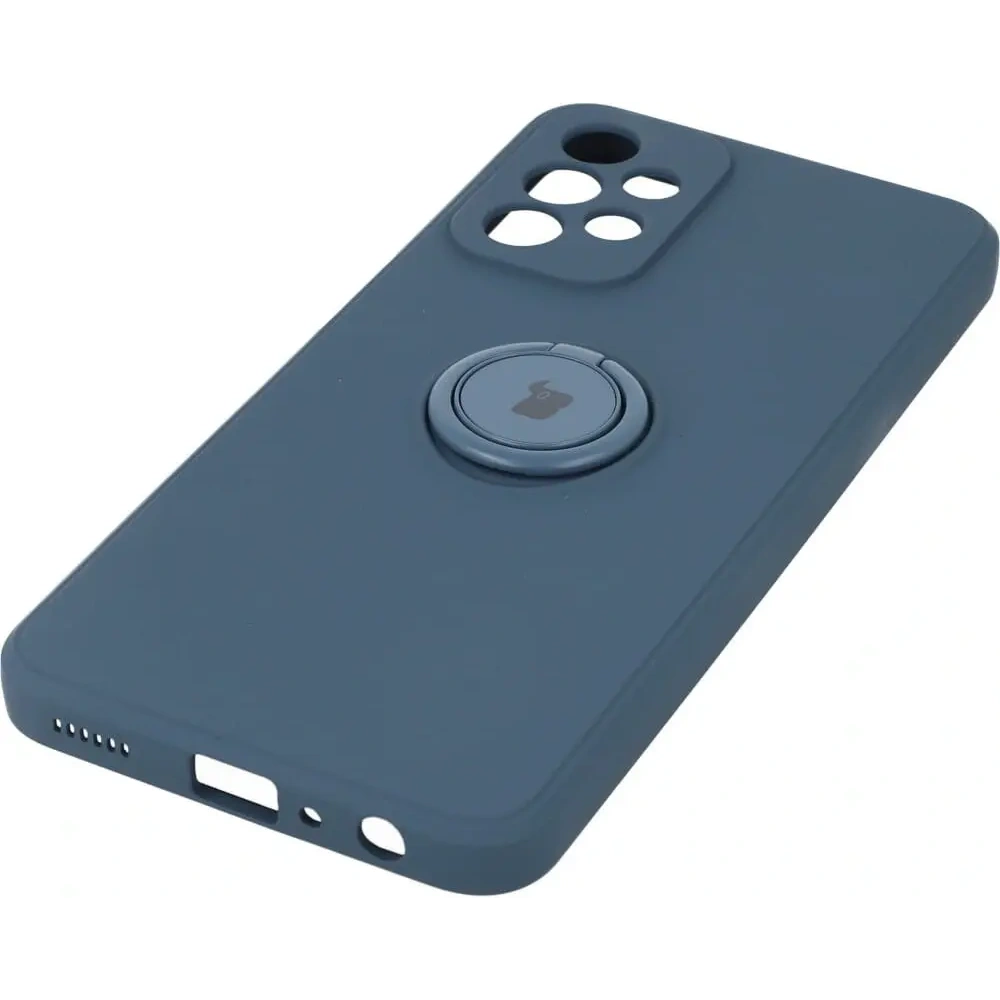 Etui Bizon Case Silicone Ring do Samsung Galaxy A23 5G / 4G granatowe