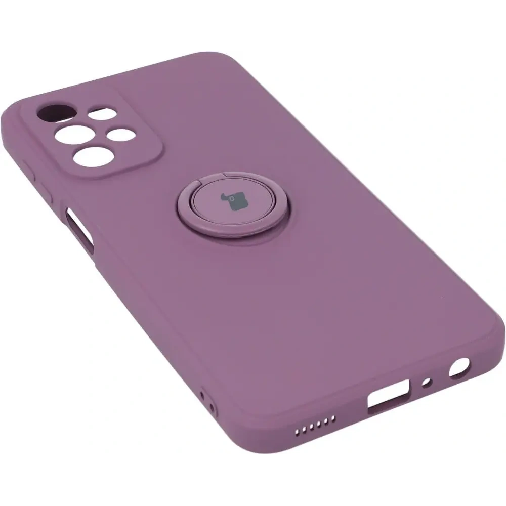 Etui Bizon Case Silicone Ring do Samsung Galaxy A23 5G / 4G ciemnofioletowe