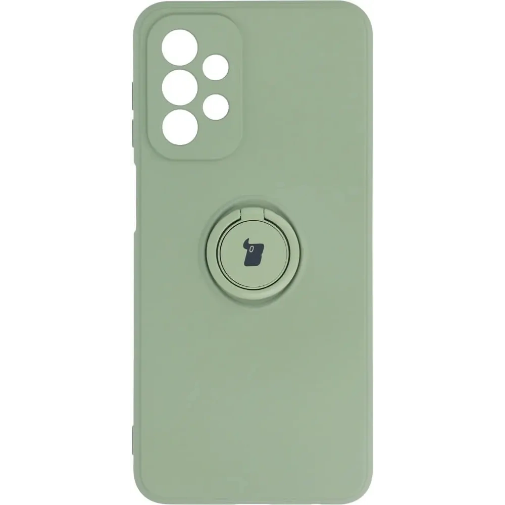 Etui Bizon Case Silicone Ring do Samsung Galaxy A23 5G / 4G jasnozielone