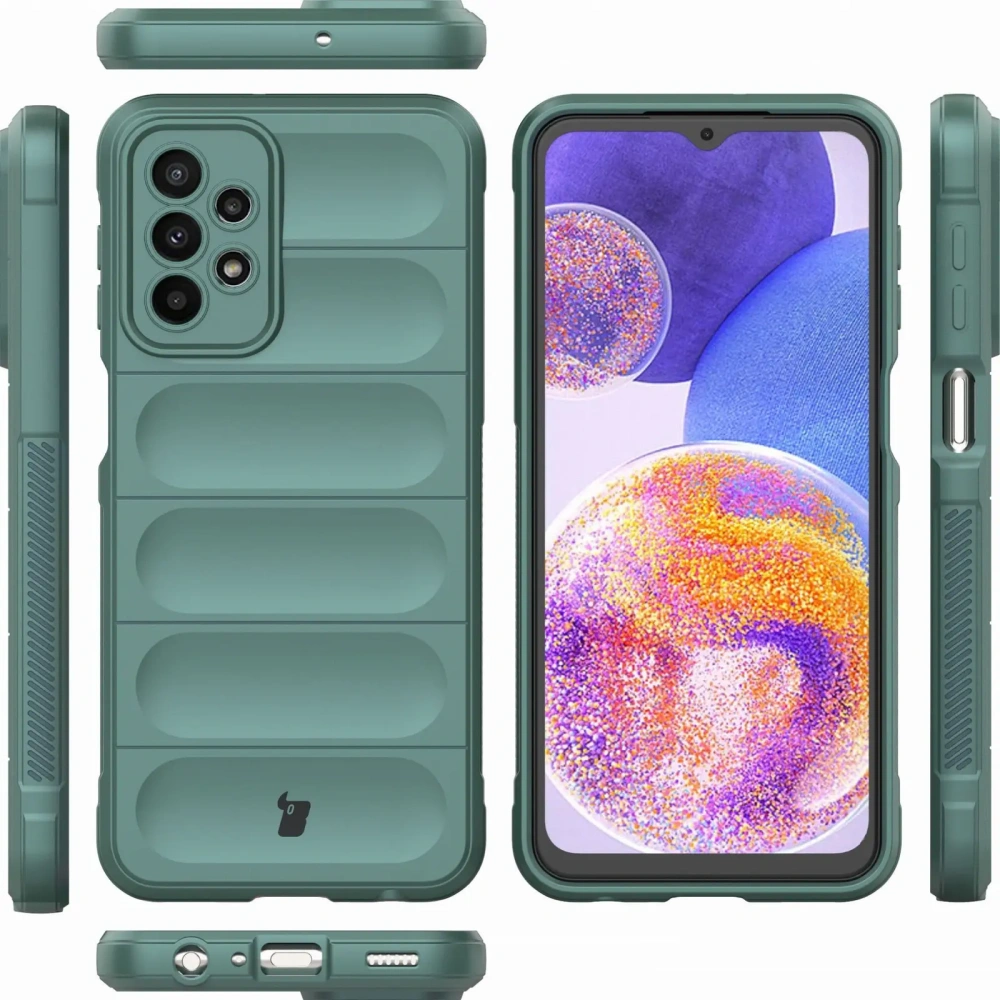 Pancerne etui Bizon Case Tur do Samsung Galaxy A23 4G / 5G ciemnozielone