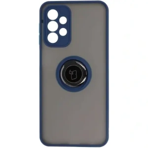Kup Etui z uchwytem na palec Bizon Case Hybrid Ring do Galaxy A23 4G / 5G, przydymione z granatową ramką - BIZ7375 - {ean13} - Sklep Home Screen
