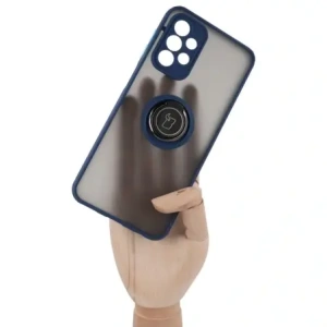 Kup Etui z uchwytem na palec Bizon Case Hybrid Ring do Galaxy A23 4G / 5G, przydymione z granatową ramką - BIZ7375 - {ean13} - Sklep Home Screen