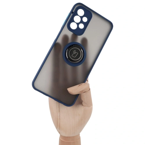 Kup Bizon Case Hybrid Ring Samsung Galaxy A23 4G / 5G füstös színben, tengerészkék kerettel - BIZ7375 - {ean13} - Sklep Home Screen