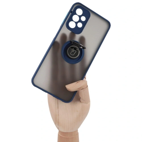 Kup Bizon Case Hybrid Ring Samsung Galaxy A23 4G / 5G füstös színben, tengerészkék kerettel - BIZ7375 - {ean13} - Sklep Home Screen
