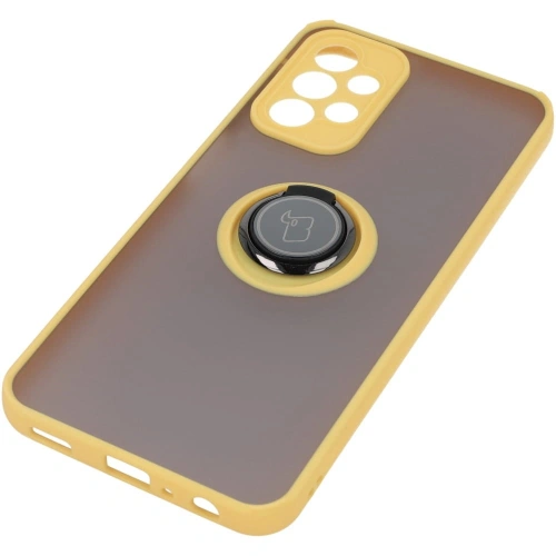 Buy Bizon Case Hybrid Ring Samsung Galaxy A23 4G / 5G smoky with a yellow frame - BIZ7377 - {ean13} - Home Screen Store Europe