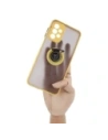 Kup Etui z uchwytem na palec Bizon Case Hybrid Ring do Galaxy A23 4G / 5G, przydymione z żółtą ramką - BIZ7377 - {ean13} - Sklep Home Screen