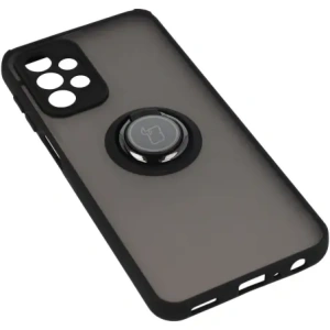 Bizon Case Hybrid Ring Samsung Galaxy A23 4G / 5G rauchig mit einem schwarzen Rahmen