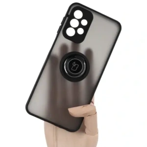 Kup Etui z uchwytem na palec Bizon Case Hybrid Ring do Galaxy A23 4G / 5G, przydymione z czarną ramką - BIZ7378 - {ean13} - Sklep Home Screen