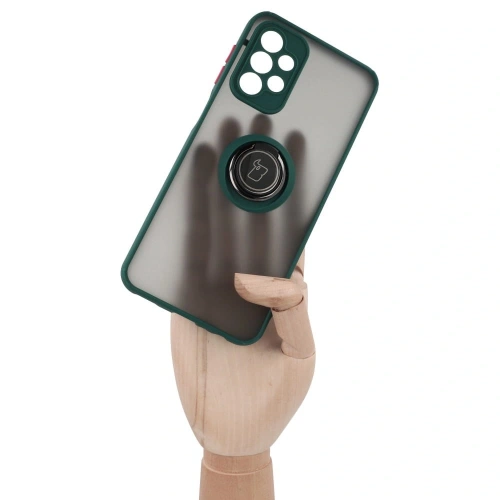 Buy Bizon Case Hybrid Ring Samsung Galaxy A23 4G / 5G smoky with a dark green frame - BIZ7381 - {ean13} - Home Screen Store Europe