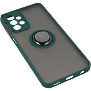 Kup Etui z uchwytem na palec Bizon Case Hybrid Ring do Galaxy A23 4G / 5G, przydymione z ciemnozieloną ramką - BIZ7381 - {ean13} - Sklep Home Screen