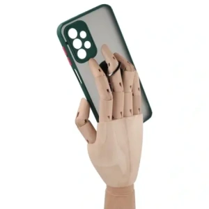 Kup Etui z uchwytem na palec Bizon Case Hybrid Ring do Galaxy A23 4G / 5G, przydymione z ciemnozieloną ramką - BIZ7381 - {ean13} - Sklep Home Screen