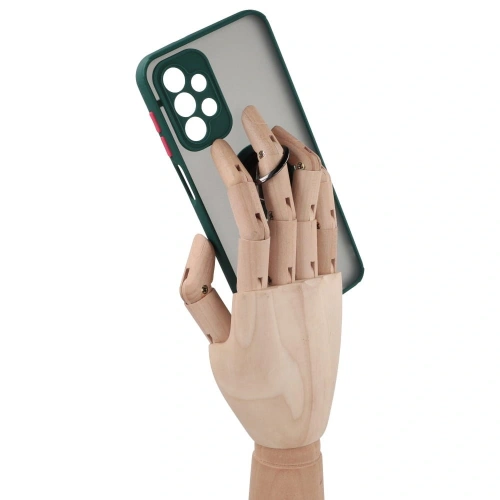 Buy Bizon Case Hybrid Ring Samsung Galaxy A23 4G / 5G smoky with a dark green frame - BIZ7381 - {ean13} - Home Screen Store Europe