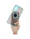 Bizon Case Hybrid Ring Samsung Galaxy A23 4G / 5G smoky with a light blue frame
