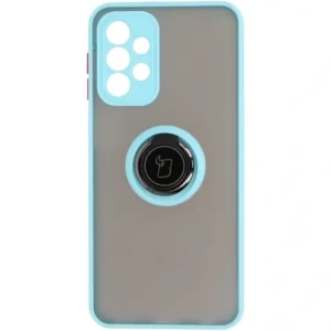 Kup Etui z uchwytem na palec Bizon Case Hybrid Ring do Galaxy A23 4G / 5G, przydymione z jasnoniebieską ramką - BIZ7382 - {ean13} - Sklep Home Screen