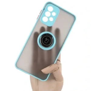 Buy Bizon Case Hybrid Ring Samsung Galaxy A23 4G / 5G smoky with a light blue frame - BIZ7382 - {ean13} - Home Screen Store Europe